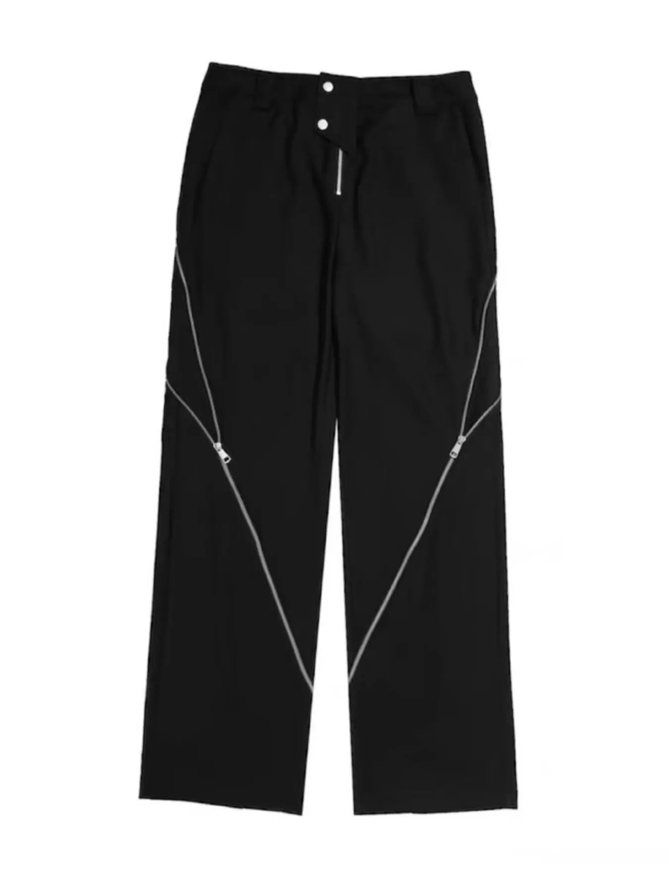 Men's Plus Size Zipper Embellished Wide Leg Pants Secondary image